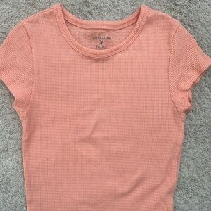 American Eagle Outfitters peace Ribbed Hey Baby Tee